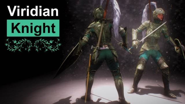 Viridian Knight Armor for Skyrim SE-AE