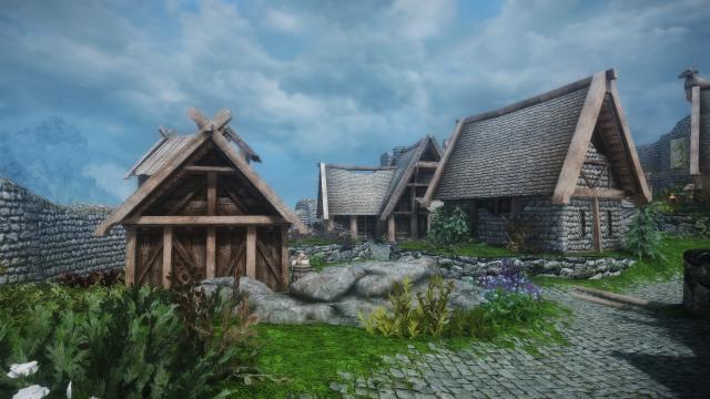 Зелена трава Вайтрана / Green Grass in Whiterun для Skyrim SE-AE