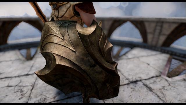 HD Лук та щит Ауріеля / Auriel's Shield and Bow and Ghosu's Auriel's Armory HD - SE для Skyrim SE-AE