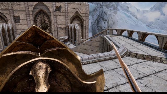 HD Лук та щит Ауріеля / Auriel's Shield and Bow and Ghosu's Auriel's Armory HD - SE для Skyrim SE-AE