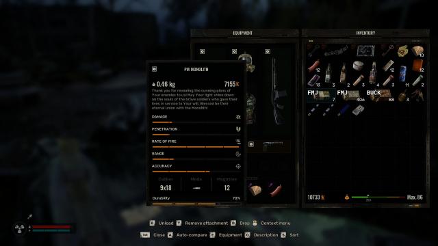 Slightly Reduced Weapon Degradation for Stalker 2