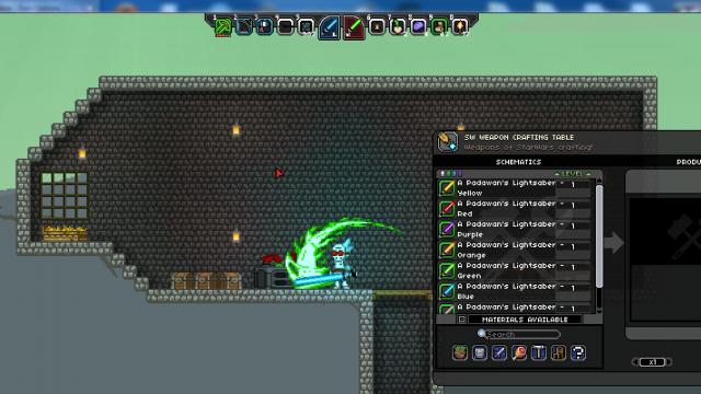 Weapons of Starwars for Starbound