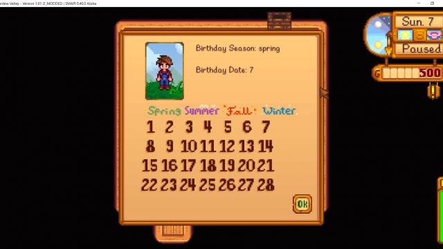 Happy Birthday - С днем рождения для Stardew Valley