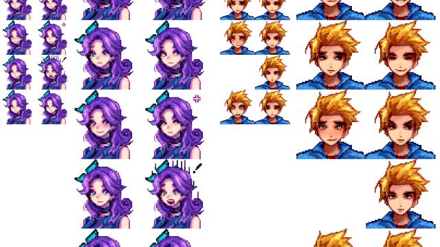 Kal&rsquo;s Marriage Candidates Portraits для Stardew Valley
