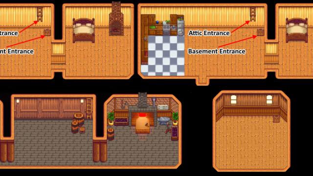 FarmHouseExtended (Interior Only)(Working Bathrooms Regen Capable) for Stardew Valley