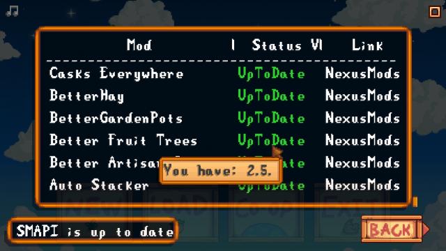 Mod Update Menu - Меню обновления модов для Stardew Valley