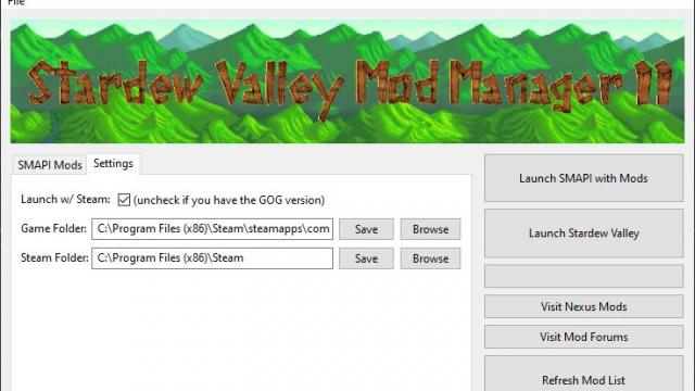 Stardew Valley Mod Manager 2 for Stardew Valley
