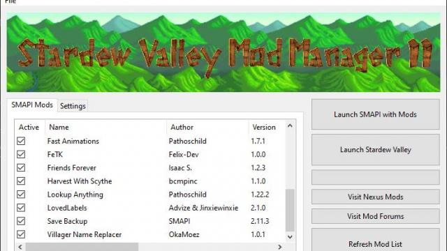 Stardew Valley Mod Manager 2 for Stardew Valley