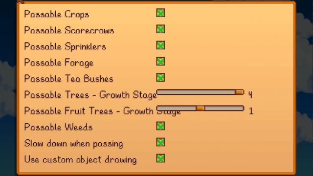 Passable Crops для Stardew Valley