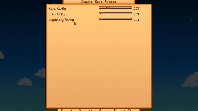 Junimo Kart Prizes