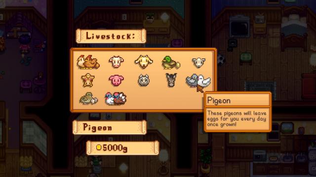 Pigeons BFAV for Stardew Valley