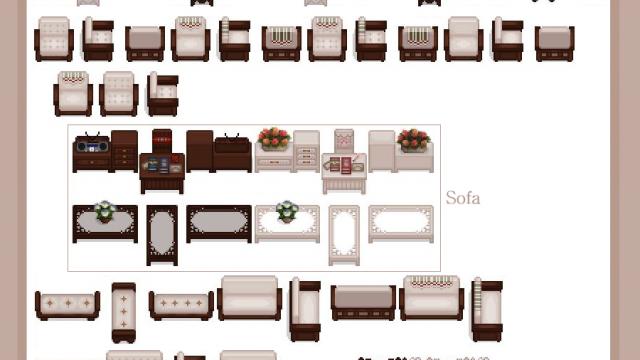 Yellog&rsquo;s dark brown and cream colored furniture