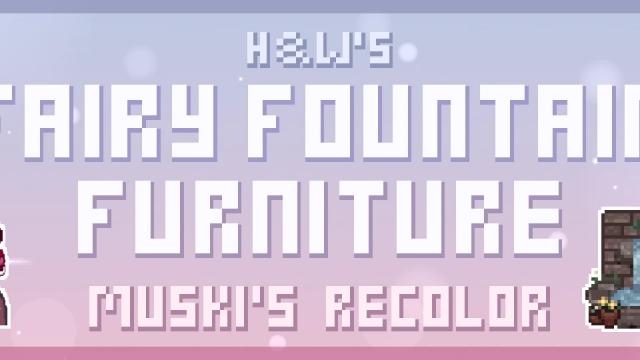 (AT) Muski's Recolor of HxW's Fairy Fountain Furniture for Stardew Valley