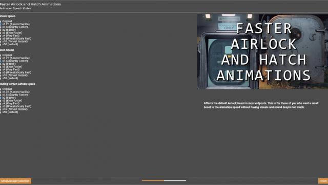 Faster Airlock and Hatch Animations for Starfield