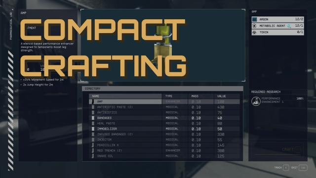 Compact Crafting UI