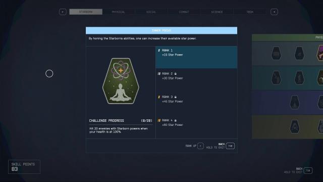 Starborn Perk Tree for Starfield