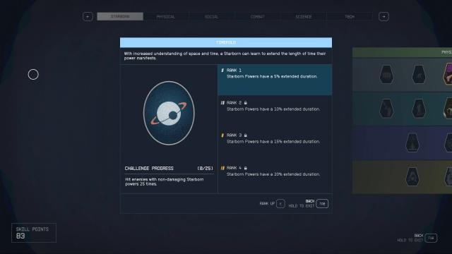Starborn Perk Tree for Starfield