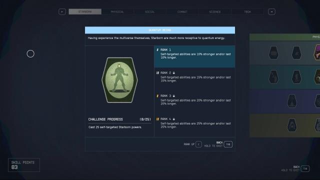 Starborn Perk Tree for Starfield