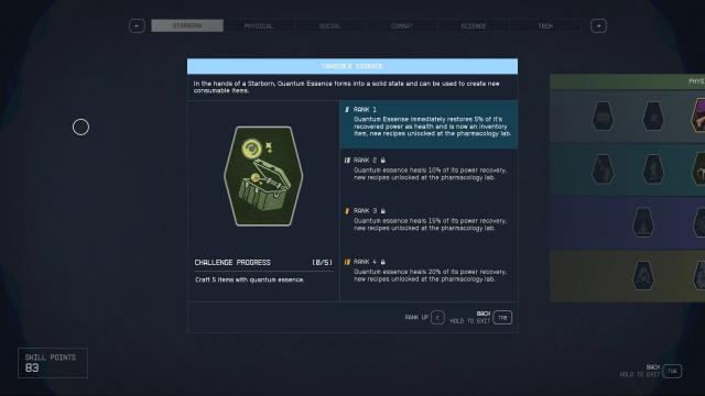 Starborn Perk Tree for Starfield