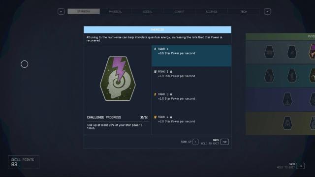 Starborn Perk Tree for Starfield