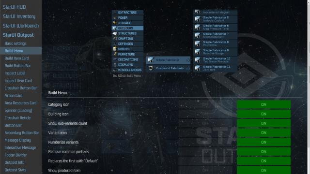 StarUI Outpost для Starfield