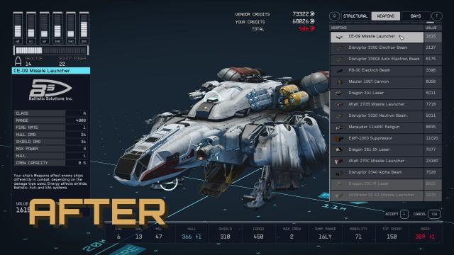 Compact Ship Builder UI для Starfield