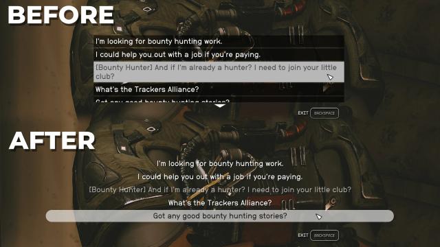 Enhanced Dialogue Interface для Starfield