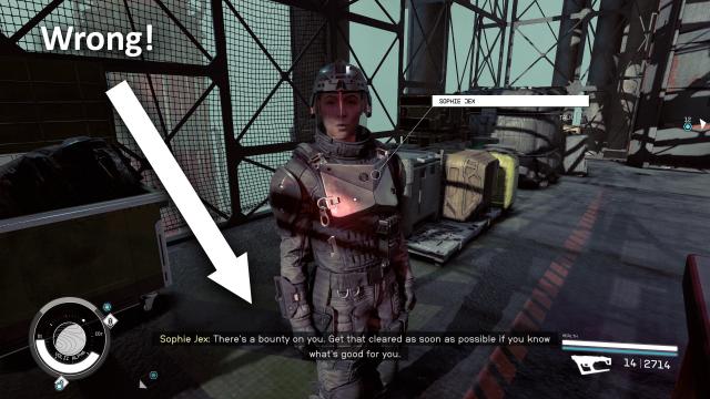 Neon Entrance Bounty Dialog Fix for Starfield