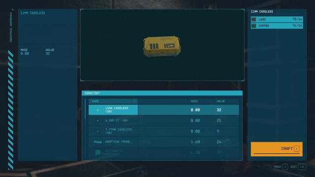 Craftable Ammo and Utilities для Starfield