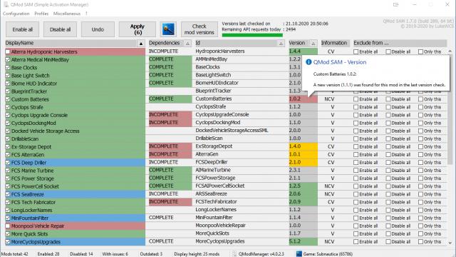 QMod SAM for Subnautica