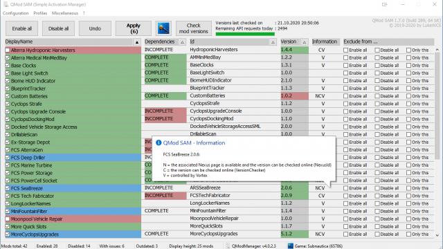 QMod SAM for Subnautica