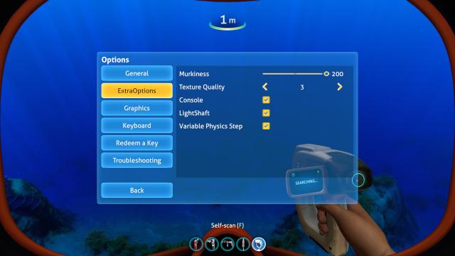 ExtraOptions for Subnautica