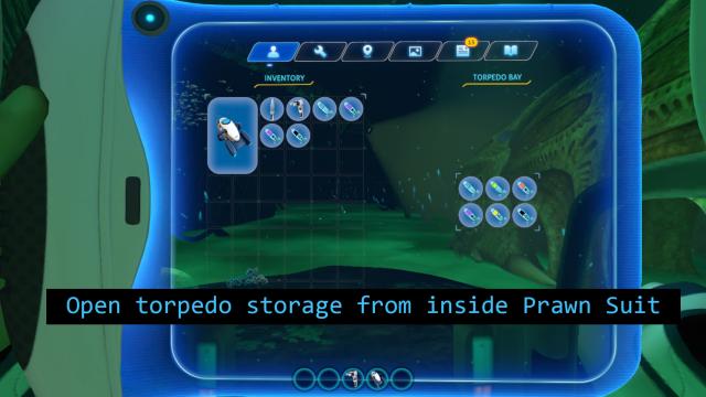 Prawn Suit Torpedo Display for Subnautica