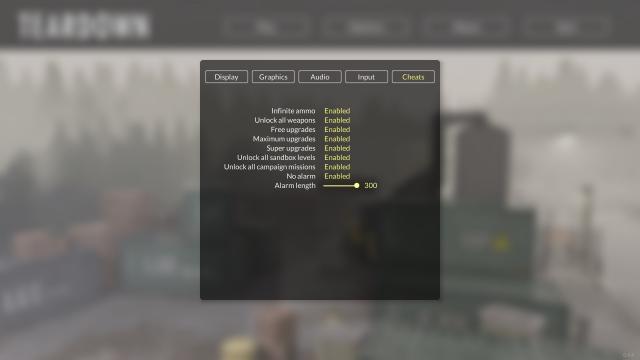 Teardown  Teardown Cheats