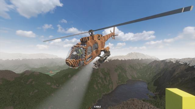 AS350 With Minigun (from Aircraft Spawner Mod) for Teardown