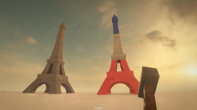 Ейфелева вежа / Eiffel Tower Map для Teardown