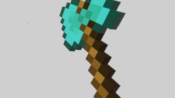 Алмазна сокира з Майнкрафта / Minecraft Diamond Axe