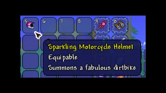 Unicorn to Motorcycle Mount for Terraria