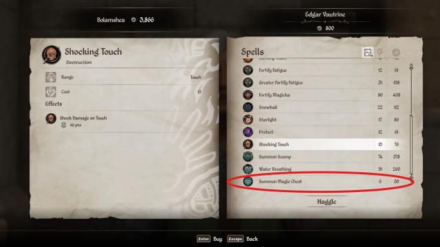 Summon Magic Chest для Oblivion Remastered