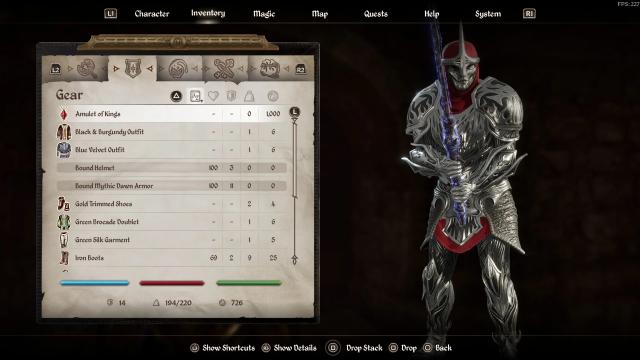 Mythic Dawn Armour For Player