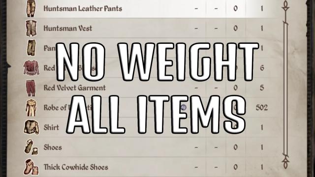 No Weight All Items