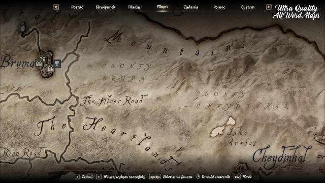 Ultra Quality 4K All World Maps for Oblivion Remastered