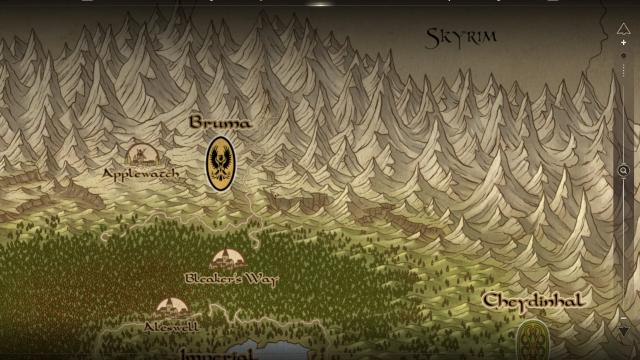 Cyrodiil Paper Map by Caro Tuts для Oblivion Remastered