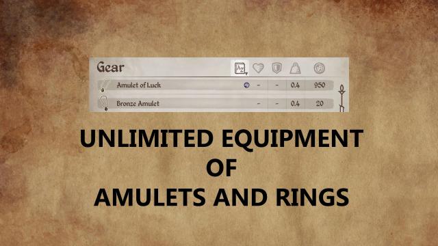 Unlimited Equipment of Amulets and Rings for Oblivion Remastered