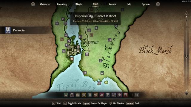 Colored World Map for Oblivion Remastered
