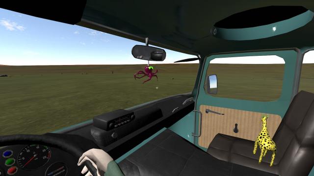 Mr. Giraffe Barkas with some supplies for The Long Drive