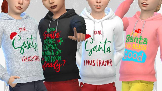 Santa Hoodie для The Sims 4