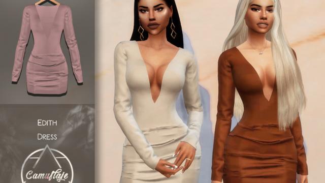 Camuflaje - Edith (Dress) для The Sims 4