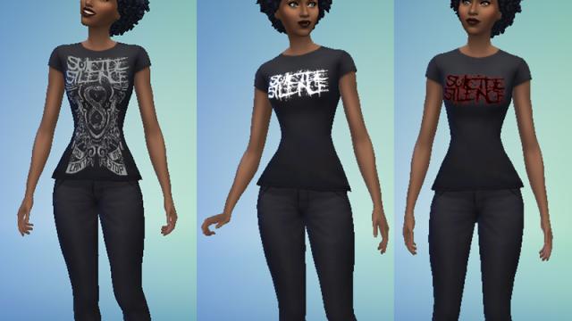 Suicide Silence Shirts для The Sims 4