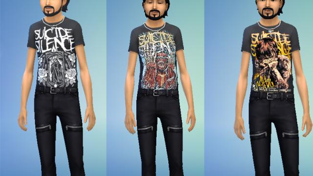 Suicide Silence Shirts для The Sims 4